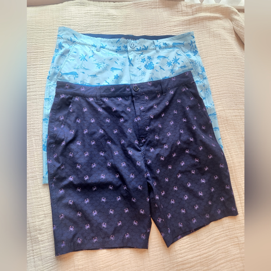 Scales Bundle Blue And Navy Patterned Shorts Set